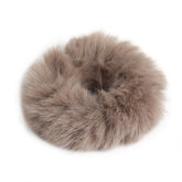 Scrunchie faux fur taupe mini